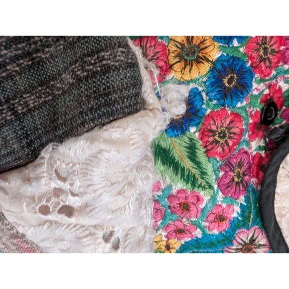 Bohemian Multicolored Textile Bag With Floral Embroidery - Picture 5 of 15